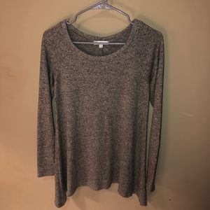 cozy grey long sleeve top
